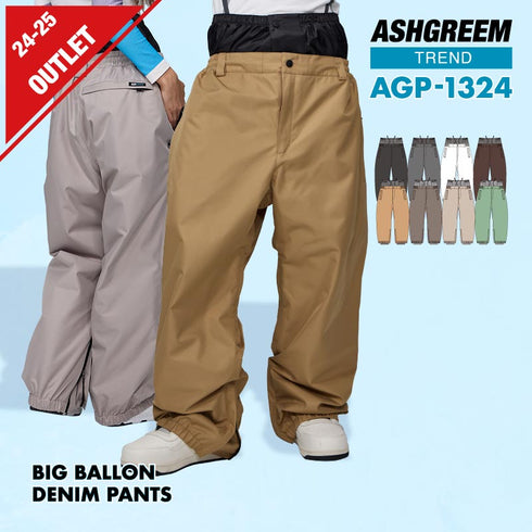 【10月上旬発送予定】 ASHGREEM アッシュグリーム スノーボードウェア バルーンビッグパンツ AGP-1324